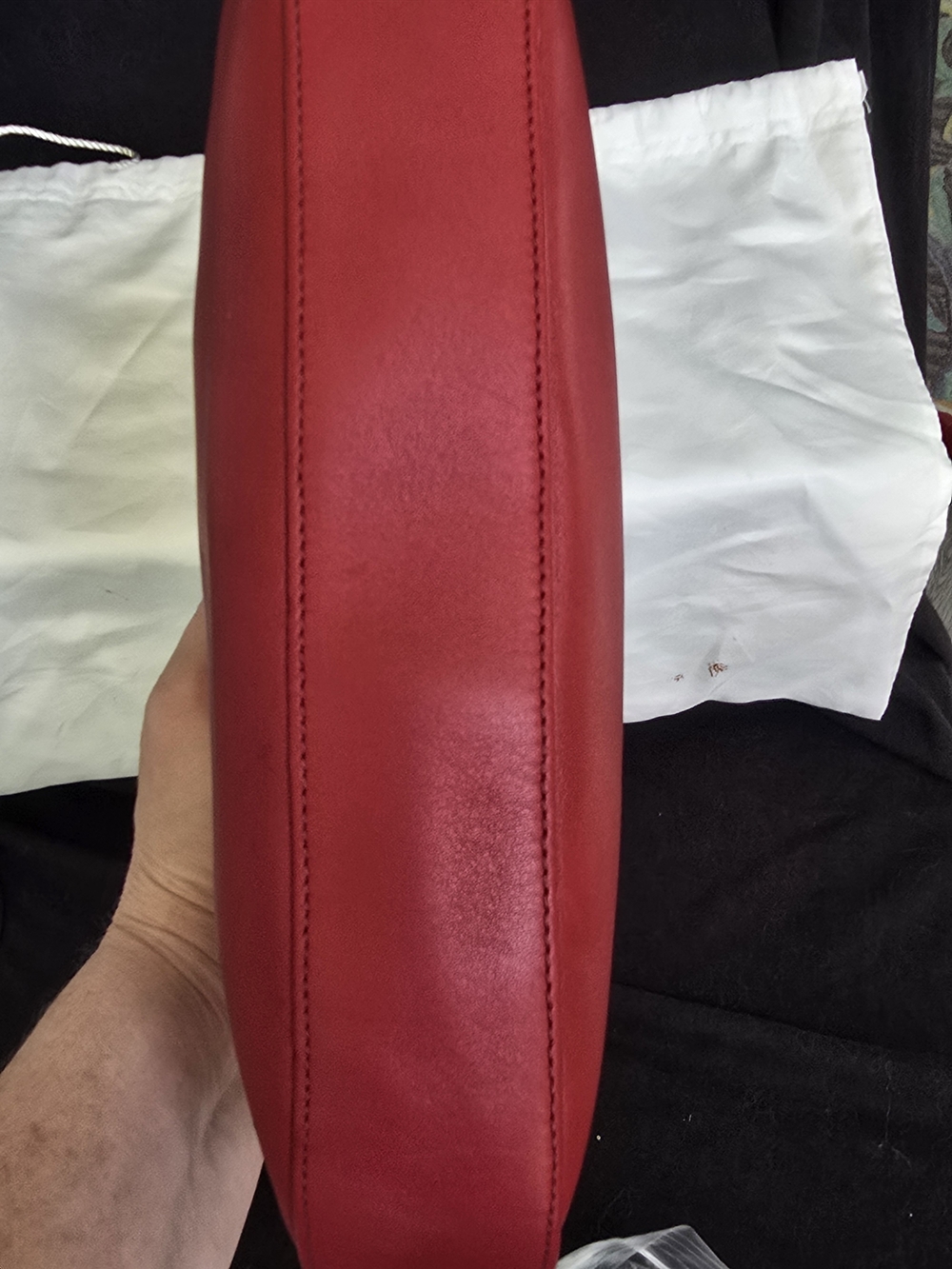 Vintage Coach Red Leather Girlie Hobo Shoulder Bag BRAND NEW - Picture 4 of 8
